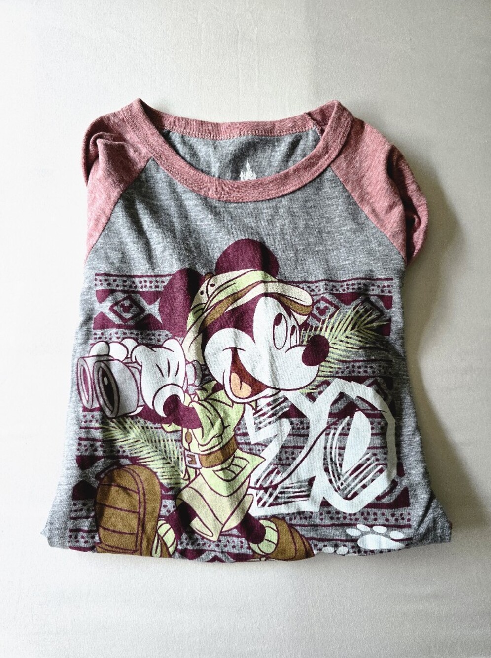 Disney 20th Anniversary Animal Kingdom Raglan Tee Size Small